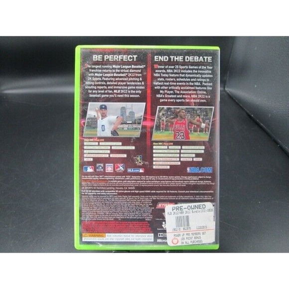 2K Sports Combo Pack Major League Baseball 2K12/NBA 2K12 (Xbox 360) CIB - Picture 4 of 11